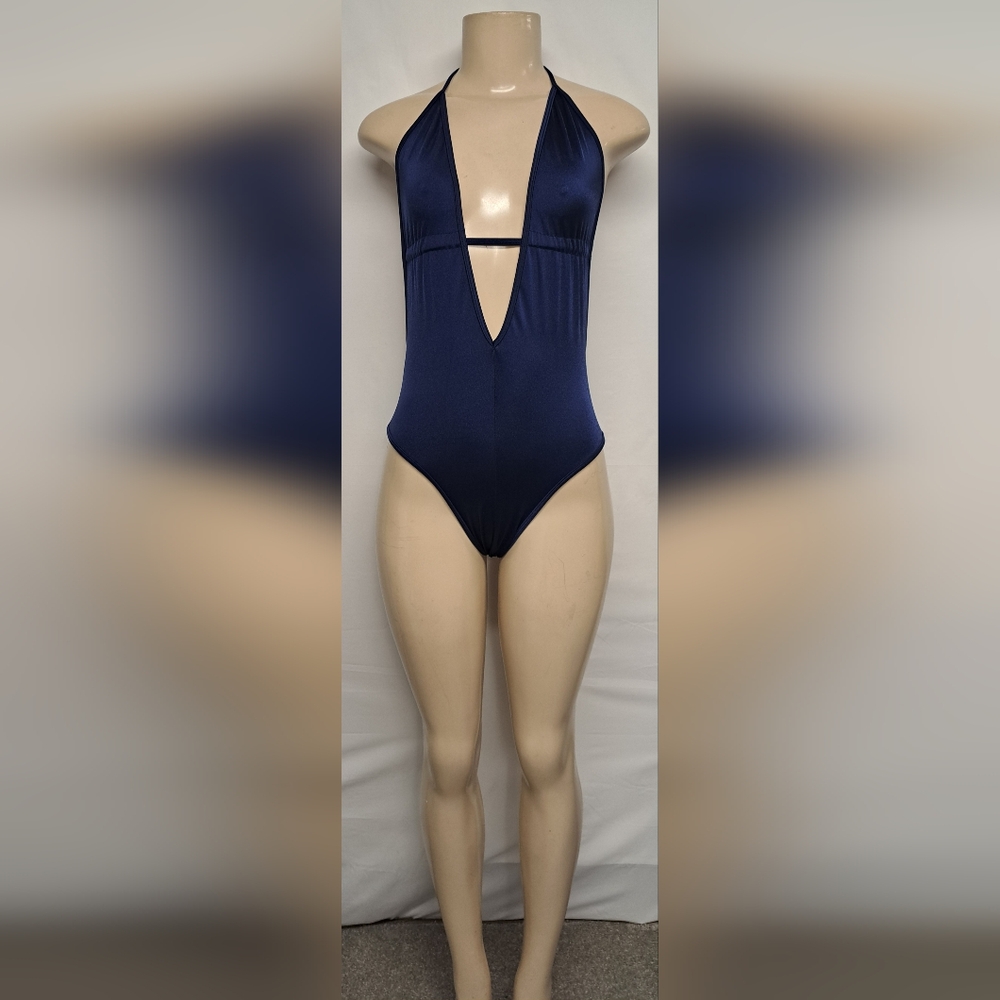 American Apparel Navy One Piece Swimsuit